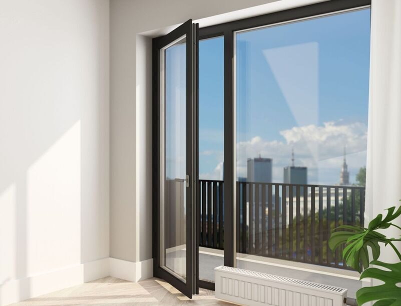 алюминиевое остекление двери